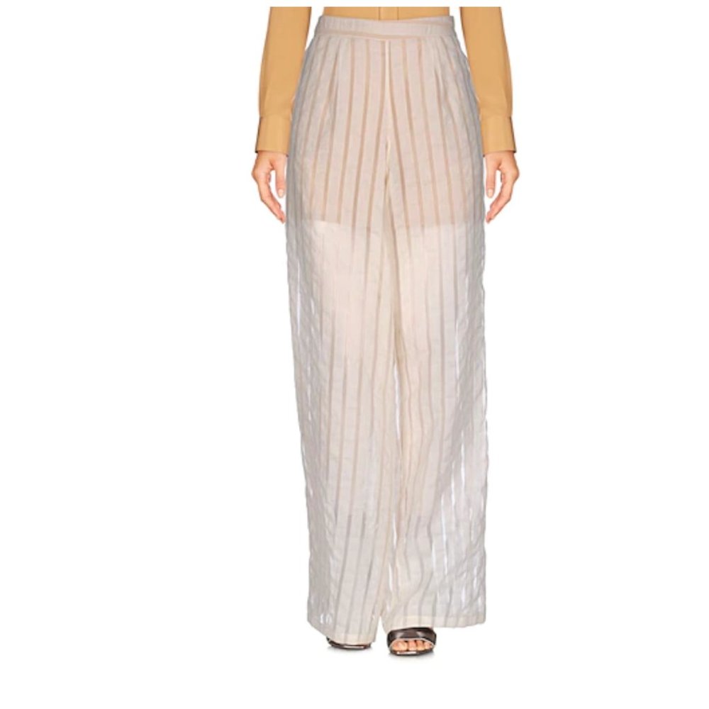 NWT - Erika Cavallini - Jacquard Sheer Cotton Organza Trousers - 44 IT / 8 US